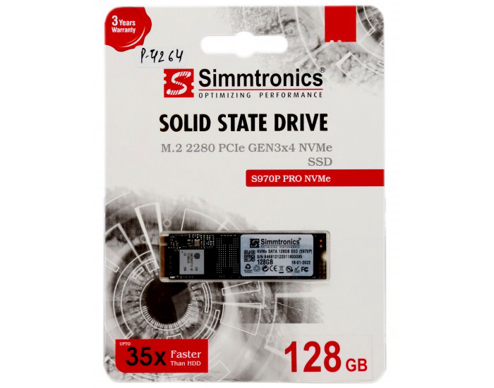 SIMMTRONICS SSD 128GB NVME (S970P PRO)